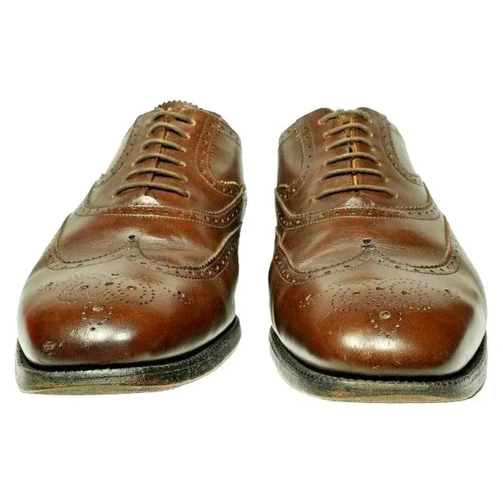 Vintage Church's Famous English Shoes Custom Brown Leather Dress Oxford Mens 11 - Picture 6 of 8